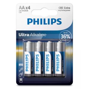 Pilas Ultraalcalinas Aa Philips Lr6-e4b/97 De 1,5 V, Paquete De 4