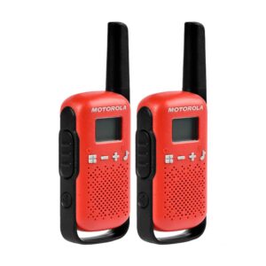 Walk Talk Motorola T-110 16mil-25km - Negro Y Rojo (batería Aaa (3)