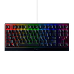 Teclado Mecánico Para Juegos Con Cable Y Interruptores Amarillos Rgb Sin Teclas Razer Blackwidow V3