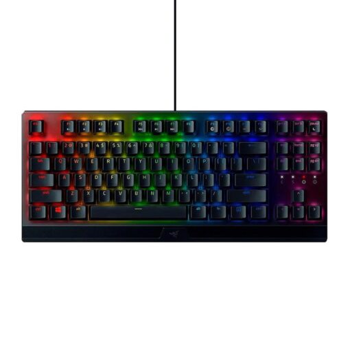 Teclado Mecánico Para Juegos Con Cable Y Interruptores Amarillos Rgb Sin Teclas Razer Blackwidow V3