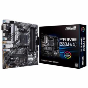 Placa Madre Asus Prime B550m-a Ac Con Zócalo Am4, Chipset Amd B550, Ddr4, Micro Atx