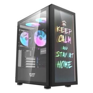 Gabinete Gamer Darkflash Dk210 Graffiti Argb Mid Tower - Negro