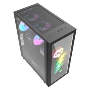 Gabinete Gamer Darkflash Dk210 Graffiti Argb Mid Tower - Negro - Imagen 7
