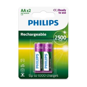 Pila Recargable Aa Philips R6b2rtu25/97 2500 Mah - 2 Unidades