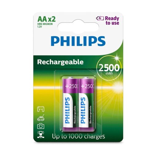 Alternative view of Pila Recargable Aa Philips R6b2rtu25/97 2500 Mah - 2 Unidades