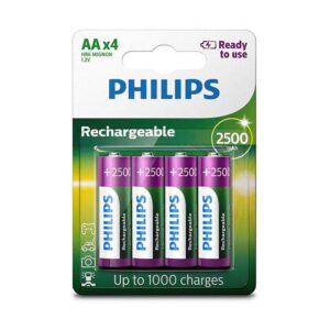 Pila Recargable Aa Philips R6b4rtu25/97 2500 Mah - 4 Unidades