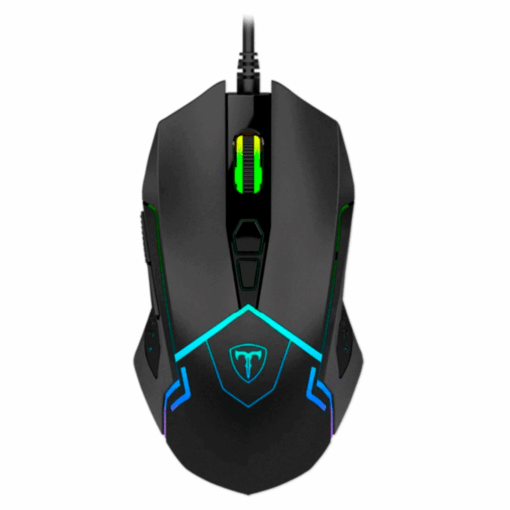 Mouse Para Juegos Con Cable T-dagger Senior De 4800 Dpi, Color Negro T-tgm205