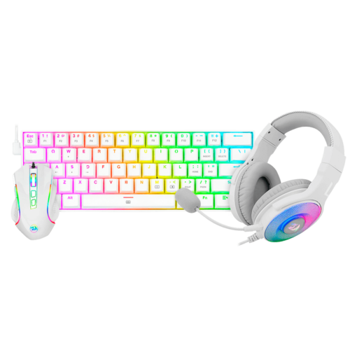 Kit Redragon 3 En 1 S129w - Teclado K630rgbw + Ratón M607w + Auriculares Pandora H350rgb-1-w