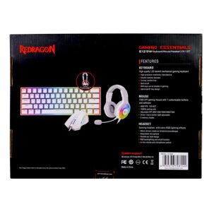 Kit Redragon 3 En 1 S129w - Teclado K630rgbw + Ratón M607w + Auriculares Pandora H350rgb-1-w - Imagen 3