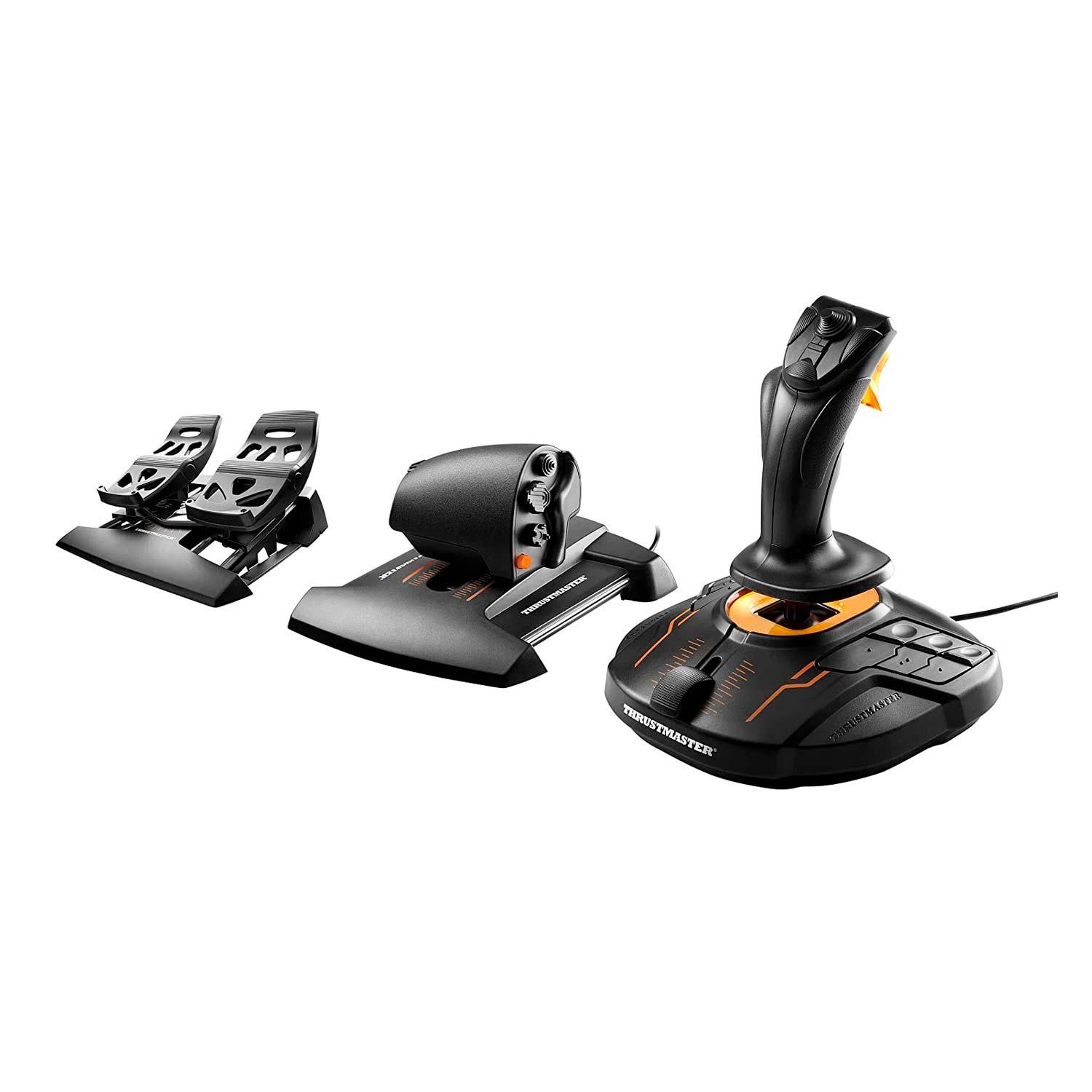 Paquete De Joystick Thrustmaster Hotas T-16000m (joystick + Acelerador + Pedal)