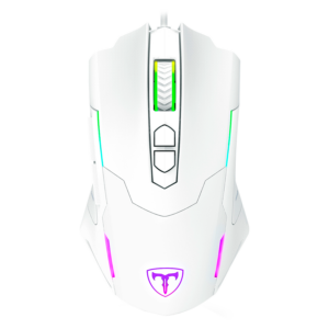 Mouse Para Juegos Con Cable T-dagger Brigadier De 7200 Dpi, Color Blanco T-tgm206w