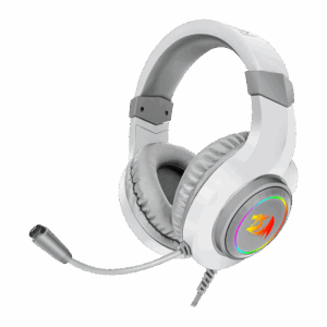 Auriculares Para Juegos Redragon Hylas H260w-rgb P2 Con Adaptador Usb De 3,5 Mm, Color Blanco