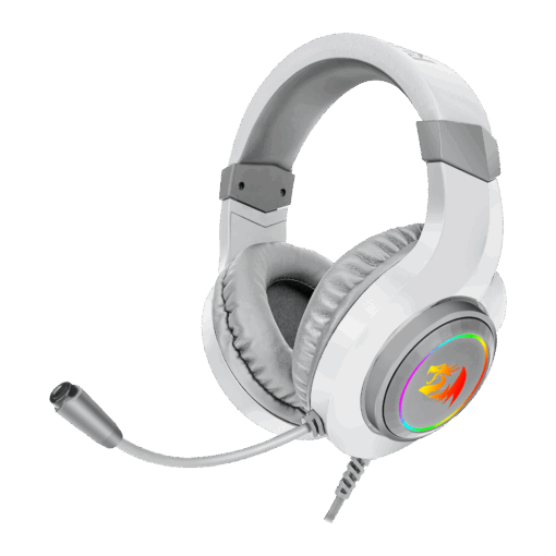 Auriculares Para Juegos Redragon Hylas H260w-rgb P2 Con Adaptador Usb De 3,5 Mm, Color Blanco