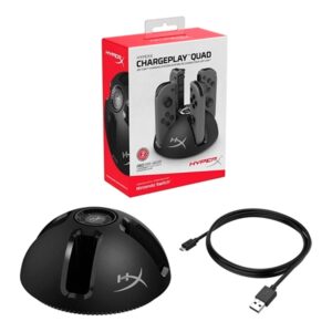 Hyperx Chargeplay Quad Dock, Nintendo Switch, 4 Puertos, Cuádruple, Joy Com, Hx-cpqd-u (cargador Cuádruple Joy Com)