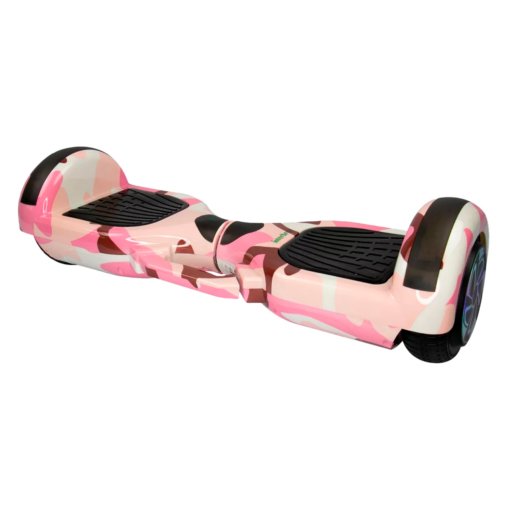 Patinete Eléctrico Interbras 6,5'' / Bluetooth / Con Bolsa - Camuflaje Rosa