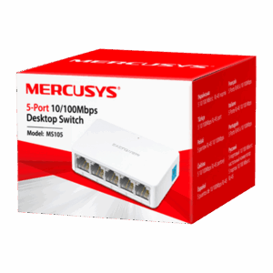 Conmutador De Escritorio Mercusys Ms105 De 5 Puertos Y 10/100 Mbps - Imagen 2