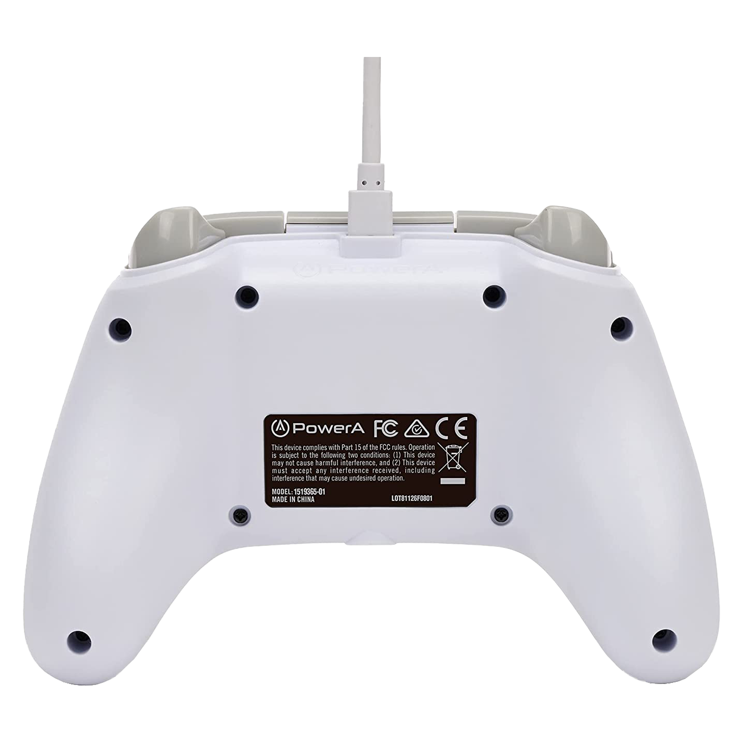 Control Con Cable Powera Para Xbox One, Color Blanco (pwa-a-02541) - Imagen 4
