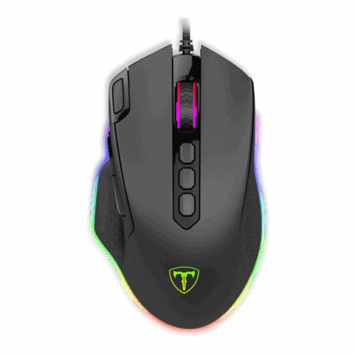 Mouse Para Juegos Con Cable Rgb T-dagger Battle De 8000 Ppp, Color Negro T-tgm305