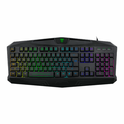 Teclado Para Juegos Con Cable T-dagger Tanker Rgb Us - Negro T-tgk202