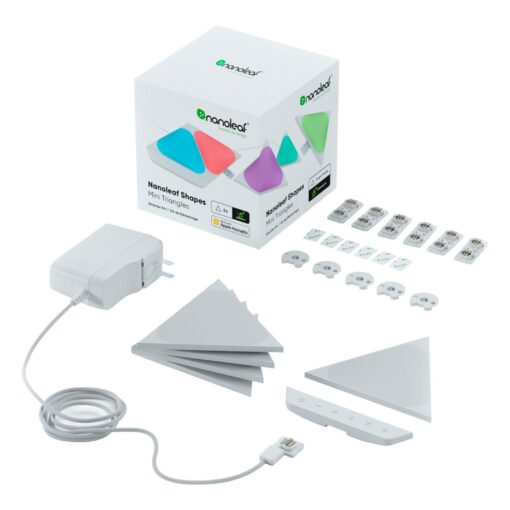 Alternative view of Nanoleaf Shapes Triangles Mini Smarter Kit Nl48-5017tw-5pk Panel Led Rgb - 5 Paneles