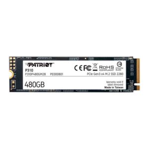 Unidad De Estado Sólido Patriot P310 Nvme Pcie Gen 3 M.2 De 480 Gb - P310p480gm28