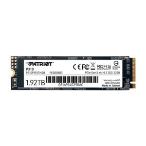 Unidad De Estado Sólido Patriot P310 Nvme Pcie Gen3 M.2 De 1,92 Tb - P310p192tm28