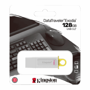 Pendrive Kingston Exodia 128gb Usb 3.2 - Blanco Kc-u2g128-5r - Imagen 2