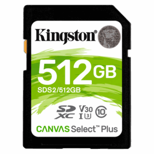 Tarjeta De Memoria Sd Kingston Canvas Select Plus De 512 Gb Y 100 Mb: Sds2/512 Gb