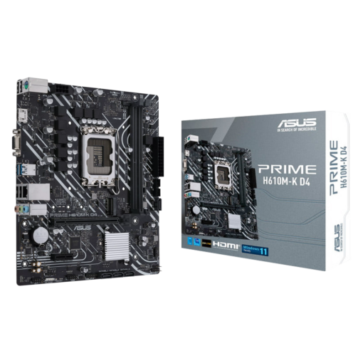Placa Madre Asus Prime H610m-k D4 Con Zócalo Lga 1700, Chipset Intel H610, Ddr4, Micro Atx