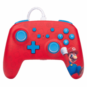Control Con Cable Powera Para Nintendo Switch - Woo Hoo Mario (pwa-a-02581)