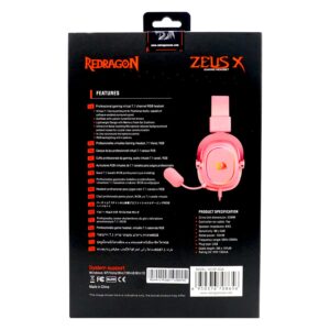 Auriculares Para Juegos Usb Redragon Zeus X H510p-rgb - Rosa - Imagen 9