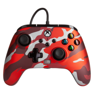 Control Con Cable Powera Para Xbox Series X/s - Camuflaje Rojo (pwa-a-02492)