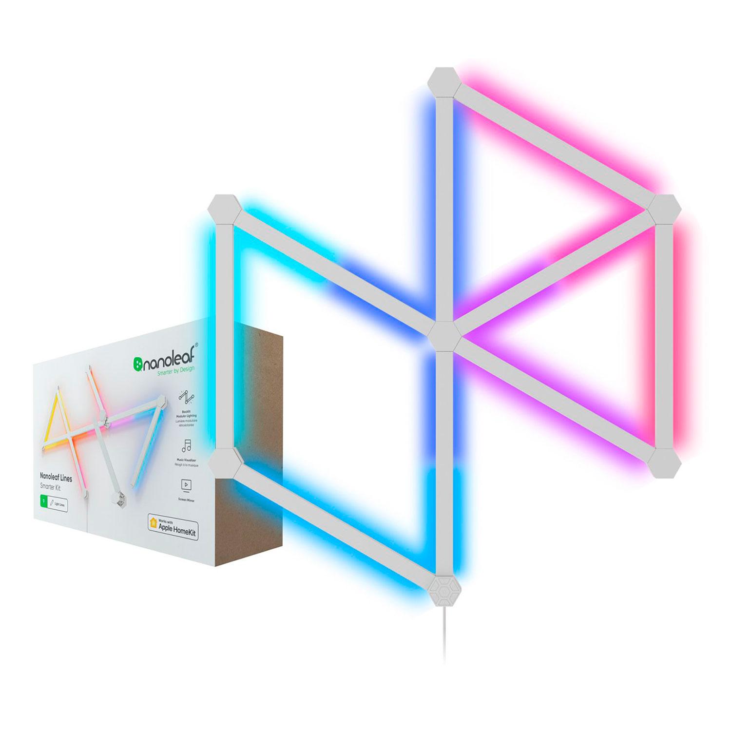 Panel Led Rgb Nanoleaf Lines Nl59-e-0003lw-9pk (9 Paneles)