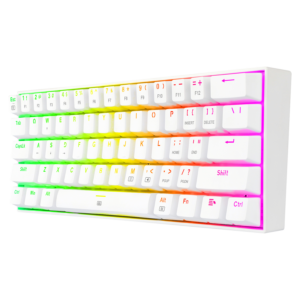 Teclado Para Juegos Redragon Dragonborn K630w-rgb Con Interruptor Rojo, Distribución Del 60 %, Color Blanco - Imagen 2