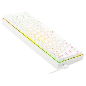Teclado Para Juegos Redragon Dragonborn K630w-rgb Con Interruptor Rojo, Distribución Del 60 %, Color Blanco - Imagen 6