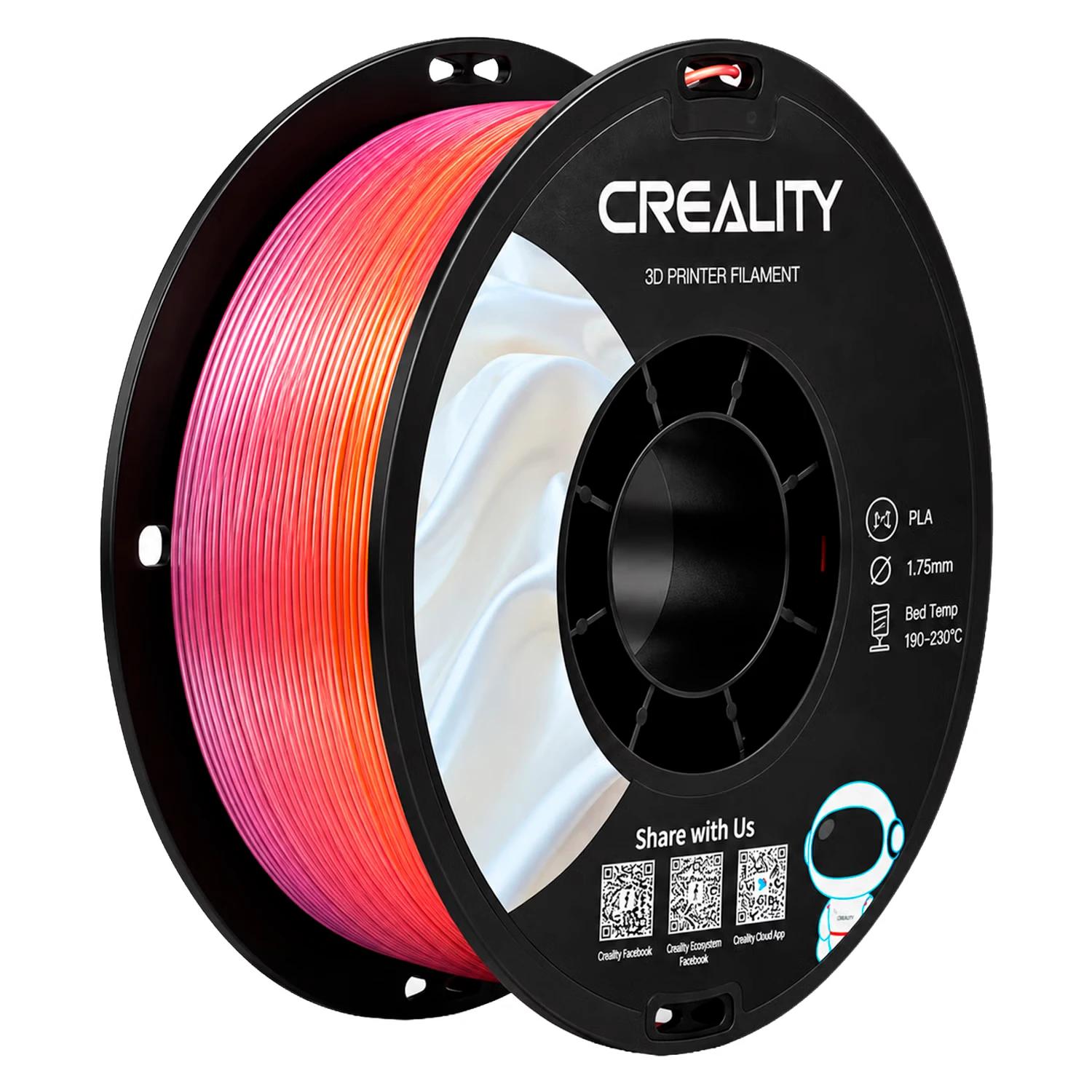 Filamento Creality Hyper CR-SILK 1Kg 1.75mm para Impressora 3D - Rainbow - Imagen 2