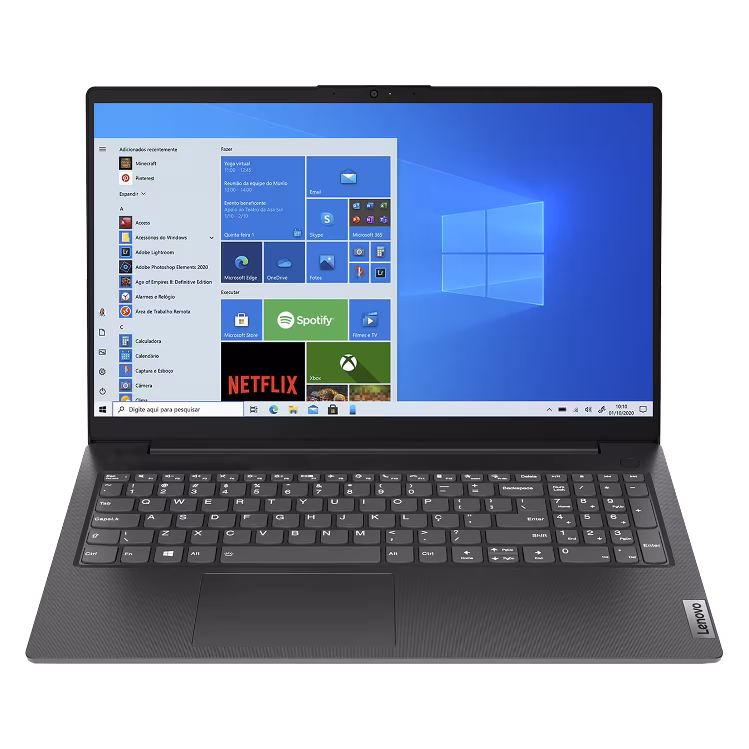 Notebook Lenovo V15 82kb013hsp 15.6" Intel Core I3-1115g4 256gb Ssd 8gb Ram - Negro