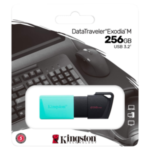 Unidad Flash Usb 3.2 Datatraveler Exodia De 256 Gb De Kingston: Negra Y Verde Dtxm/256 Gb - Imagen 3