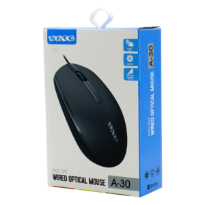 Mouse Usb Satélite A-30 De 1000 Dpi, Color Negro - Imagen 2
