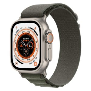 Apple Watch Ultra Mqew3ll/a Móvil + Gps Caja De Titán 4933 - Correa De Bucle Verde Alpino