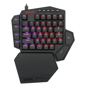 Teclado Con Cable Rgb Para Una Mano Redragon K585rgb Diti - Negro
