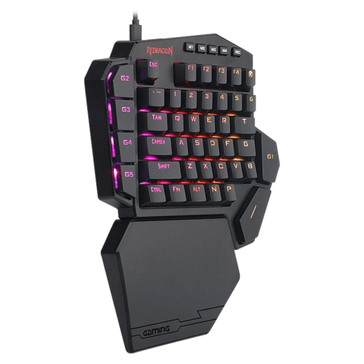 Alternative view of Teclado Con Cable Rgb Para Una Mano Redragon K585rgb Diti - Negro
