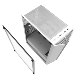Gabinete Aigo Darkflash Dk151 Rgb De Tamaño Mediano, Color Blanco (3 Ventiladores Argb) - Imagen 11