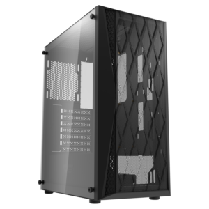 Gabinete Gamer Aigo Darkflash Dk352 Mesh Mid Tower - Negro (4 Ventiladores Argb)