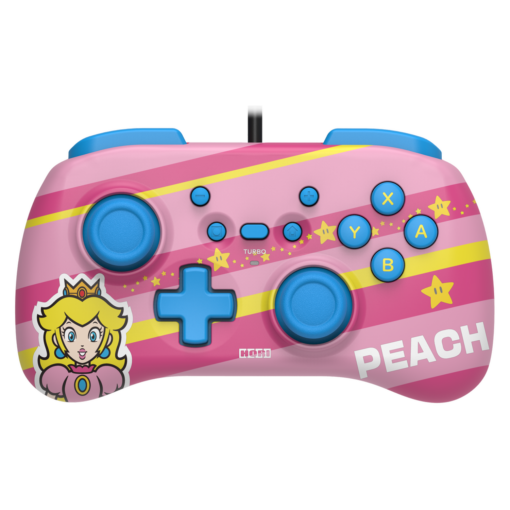 Control Con Cable Horipad Mini Para Nintendo Switch, Color Melocotón (nsw-367u)