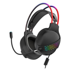 Auriculares Gamer Con Cable Satellite Gh-533 Rgb - Negro