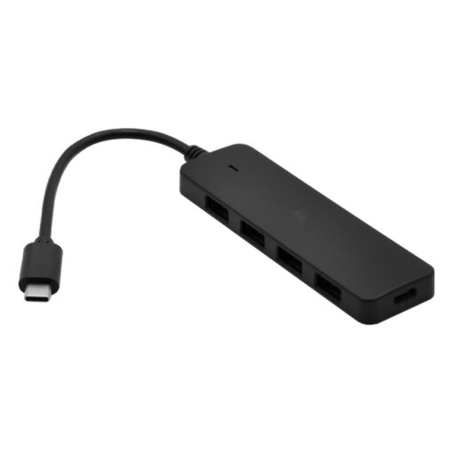 Concentrador Usb 3.1 Tipo C De 4 Puertos Mtek Hb-531tc, Color Negro