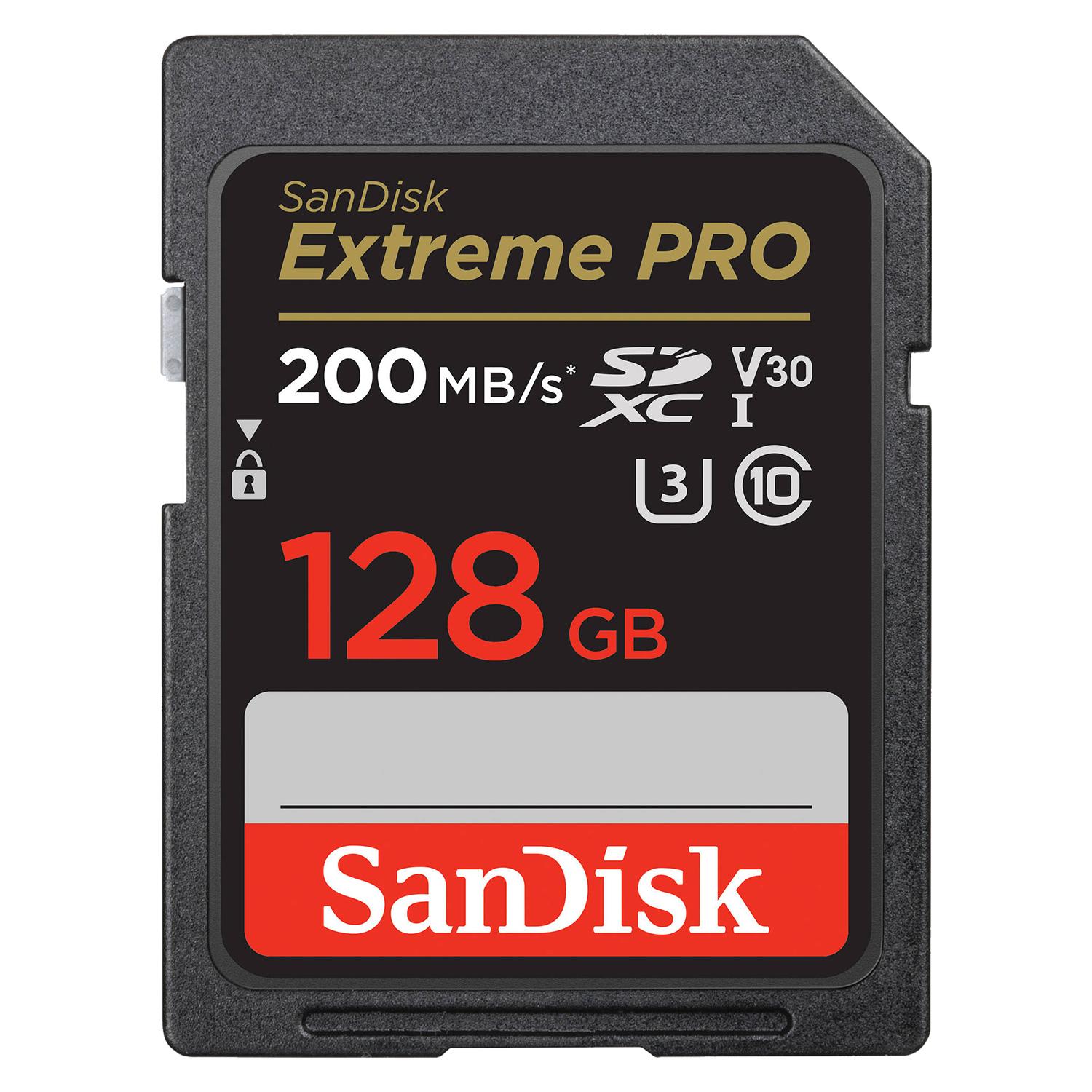 Tarjeta De Memoria Sd Sandisk Extreme Pro De 128 Gb Y 200 Mb: Sdsdxxd-128g-gn4in