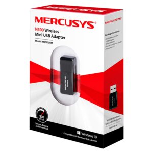 Adaptador Wifi Usb Mercusys Mw300um / 300mbps 2.4ghz - Negro - Imagen 3