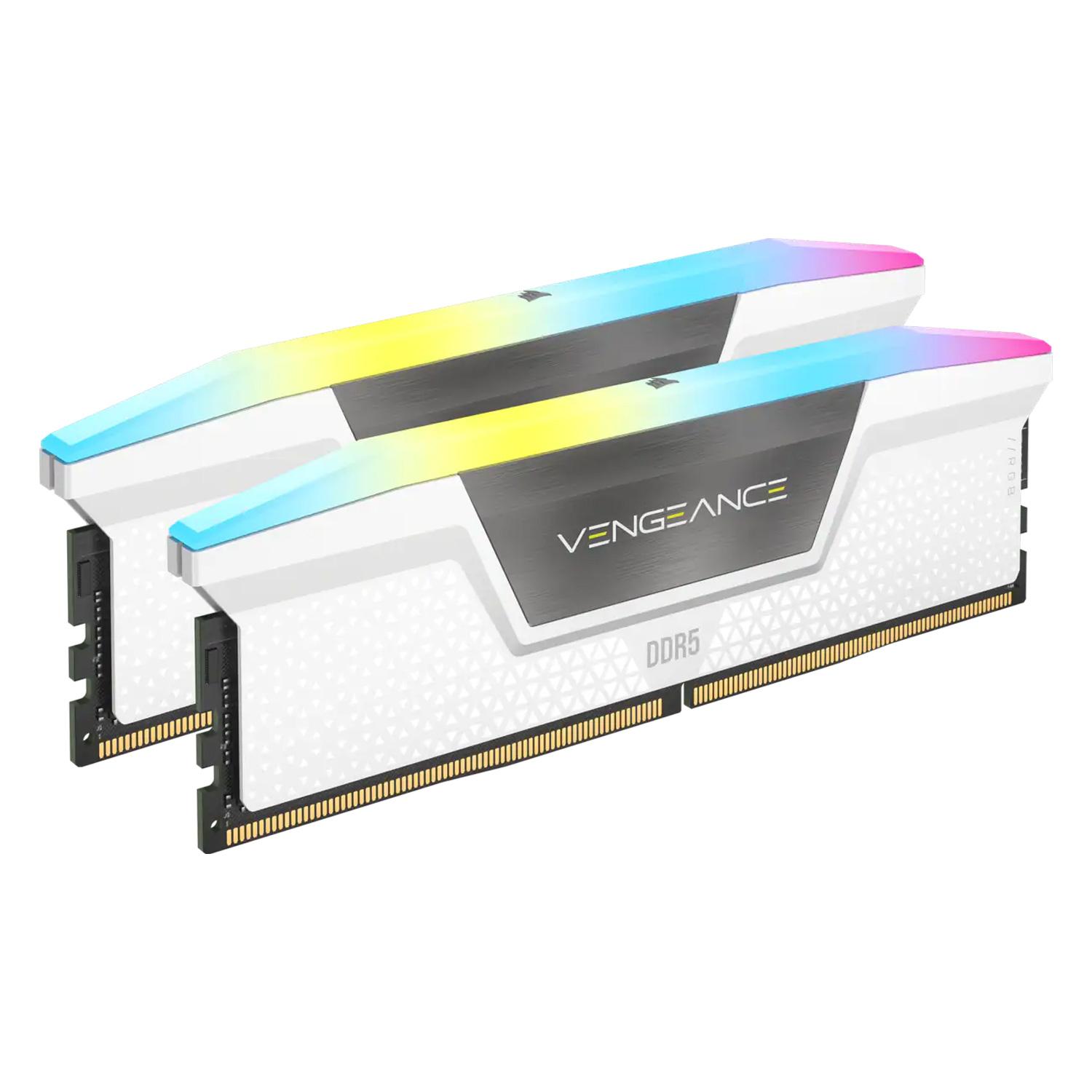 Alternative view of Memoria Ram Corsair Vengeance Rgb De 32 Gb (2 X 16 Gb) Ddr5 De 5200 Mhz - Cmh32gx5m2b5200c40w